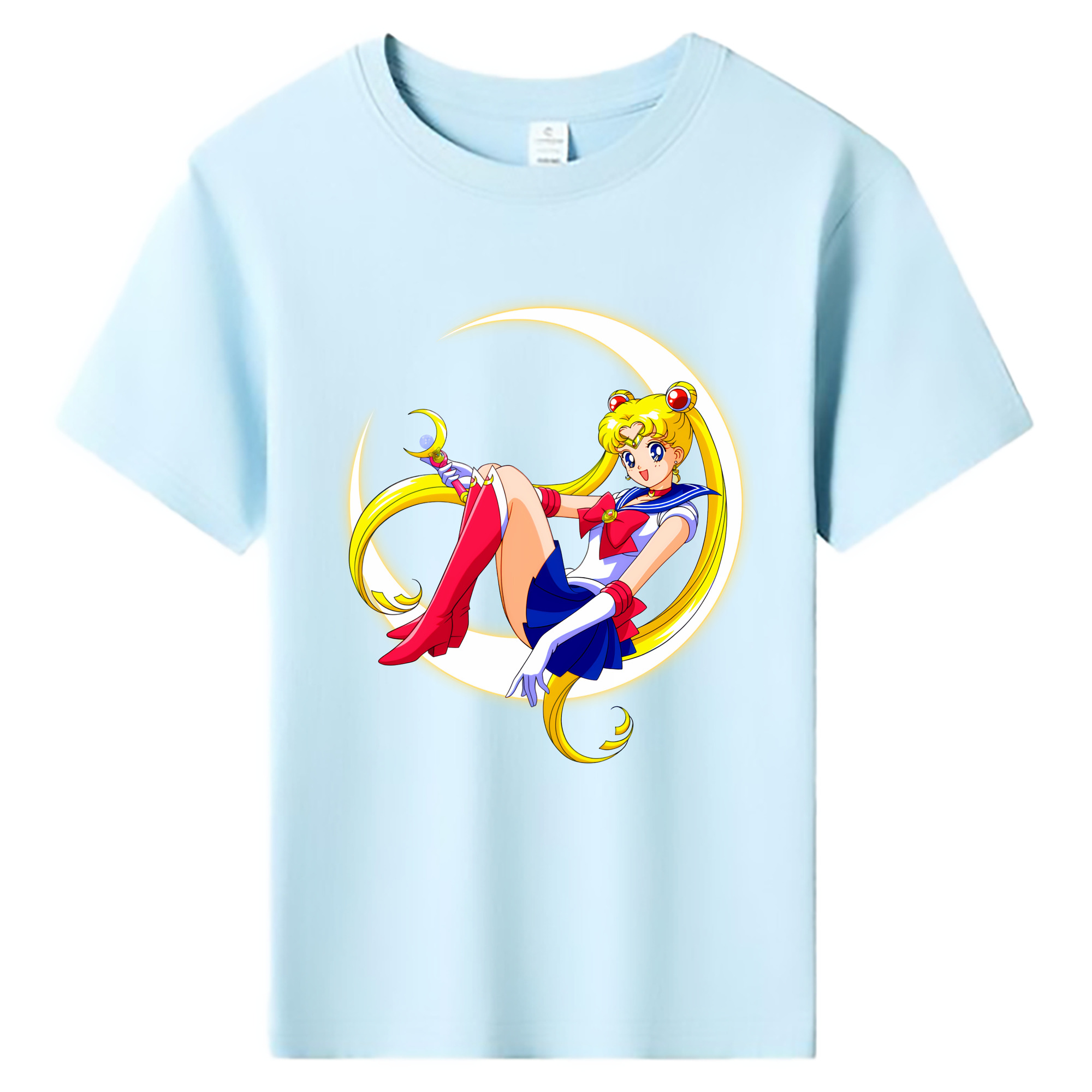 （画像用） 美少女戦士セーラームーン 月野 うさぎ つきの うさぎ Sailor Moon Tsukino Usagi 綿100％キッズTシャツ（フロントプリント）